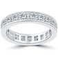 5.00 Carat F-VS1 Princess Cut Diamond Eternity Wedding Band Ring 18k White Gold