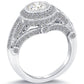 1.87 Carat H-VS1 Vintage Style Natural Round Diamond Engagement Ring 14k Gold