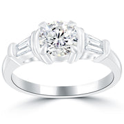 1.60 Carat F-SI1 Certified Natural Round Diamond Engagement Ring 14k White Gold