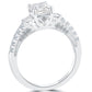 1.71 Carat H-SI1 Certified Radiant Cut Diamond Engagement Ring 14k White Gold