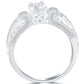0.96 Carat E-SI2 Certified Natural Round Diamond Engagement Ring 18k White Gold