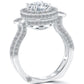 2.82 Carat H-SI1 Natural Round Diamond Engagement Ring 18k Gold Vintage Style