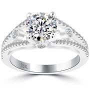 2.26 Carat G-SI2 Certified Natural Round Diamond Engagement Ring 18K White Gold