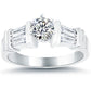 1.22 Carat D-VS1 Certified Natural Round Diamond Engagement Ring 14k White Gold