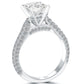 2.88 Carat H-SI1 Certified Princess Cut Diamond Engagement Ring 18k White Gold