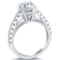 2.34 Carat E-SI2 Certified Natural Round Diamond Engagement Ring 18k White Gold