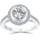 3.05 Carat G-SI1 Vintage Style Natural Diamond Engagement Ring 18 White Gold