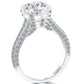 2.69 Carat H-VS2 Certified Natural Round Diamond Engagement Ring 18k White Gold