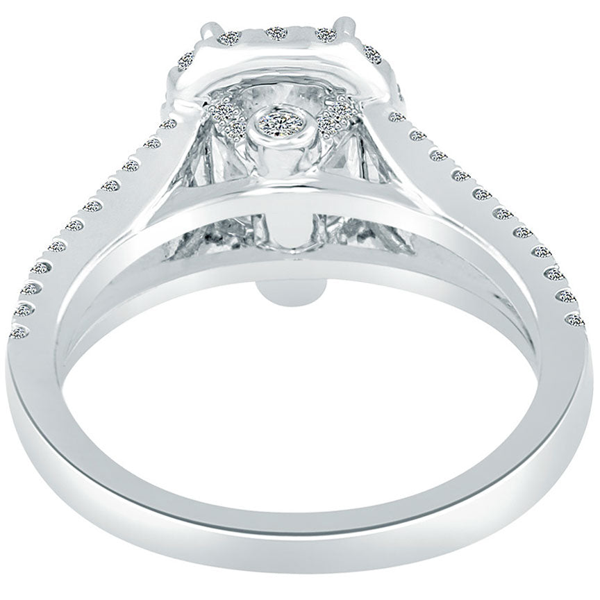 2.24 Carat H-VS2 Radiant Cut Natural Diamond Engagement Ring 18k Vintage Style