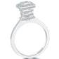 1.29 Carat E-SI1 Certified Princess Cut Diamond Engagement Ring 18k White Gold