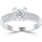 1.22 Carat F-SI3 Certified Natural Round Diamond Engagement Ring 14k White Gold