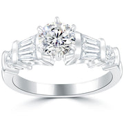 2.00 Carat J-SI1 Certified Natural Round Diamond Engagement Ring 18k White Gold