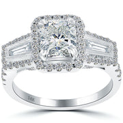 2.42 Carat G-VS1 Cushion Cut Natural Diamond Engagement Ring 14k Vintage Style