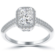 1.52 Carat G-SI1 Cushion Cut Vintage Style Natural Diamond Engagement Ring 18k