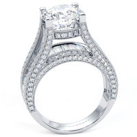 6.54 Carat G-SI2 Certified Natural Round Diamond Engagement Ring 14k White Gold