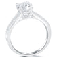 1.65 Carat F-SI2 Certified Natural Round Diamond Engagement Ring 18k White Gold