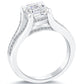 2.52 Carat G-VS1 Asscher Cut Diamond Engagement Ring Set In Platinum