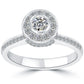 1.21 Carat E-SI1 Certified Natural Round Diamond Engagement Ring 18k White Gold
