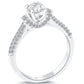 0.91 Carat D-VS1 Certified Natural Round Diamond Engagement Ring 14k White Gold