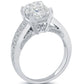 2.86 Carat E-SI1 Certified Princess Cut Diamond Engagement Ring 18k White Gold