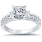 2.01 Carat G-SI1 Certified Princess Cut Diamond Engagement Ring 14k White Gold