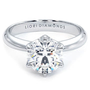 1.51 Carat D-VS1 Round Diamond Classic Solitaire Engagement Ring Set in Platinum