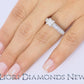 1.76 Carat H-VS1 Princess Cut Natural Diamond Engagement Ring 14k White Gold