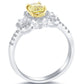 1.02 Ct. Fancy Yellow Cushion Cut Diamond Engagement Ring 14k Gold Vintage Style