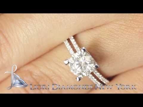 ER-0034 - 2.16 Carat G-SI2 Certified Natural Round Diamond Engagement Ring 18k White Gold