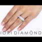 WBA-18 - 1.40 Carat Princess Cut Natural Diamond Unisex Wedding Band Ring 18k White Gold