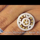 LR-14 - 1.05 Carat Fancy Yellow & White Diamond Cocktail Fashion Ring 18k White Gold