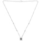 1.21 Carat Fancy Black Diamond Pendant Necklace 14k White Gold Pave Halo Far