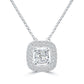 2.12 Ctw H-VS2 Cushion Cut Diamond Pendant diamond by the yard Necklace 14k Gold