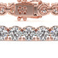 6.50ctw Round Brilliant Diamond Eternity Tennis Bracelet set in 14k Rose Gold