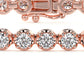 3.30ctw Round Brilliant Buttercup Diamond Eternity Tennis Bracelet set in 14k Rose Gold