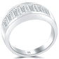 3.00 Carat F-VS Emerald Cut Diamond Wedding Band Anniversary Ring 18k White Gold