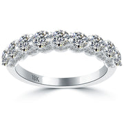 2.10ctw F-VS Micro Pave Diamond Wedding Band 14k White Gold Anniversary Ring
