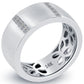 0.23 Carat Natural Diamond Mens Pave Wedding Band Ring 14k White Gold Men Ring