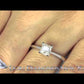 A-017 - 0.92 Carat E-SI2 Princess Cut Diamond Solitaire Engagement Ring 14k White Gold