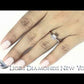 A-009 - 0.82 Carat E-SI1 Princess Cut Diamond Solitaire Engagement Ring 14k White Gold