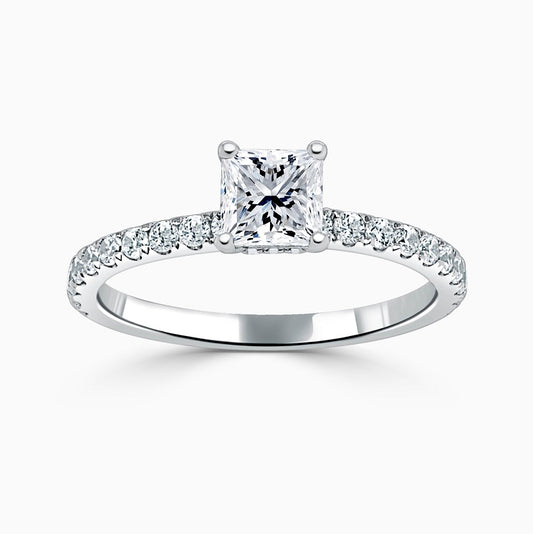 What is a hidden halo engagement ring?