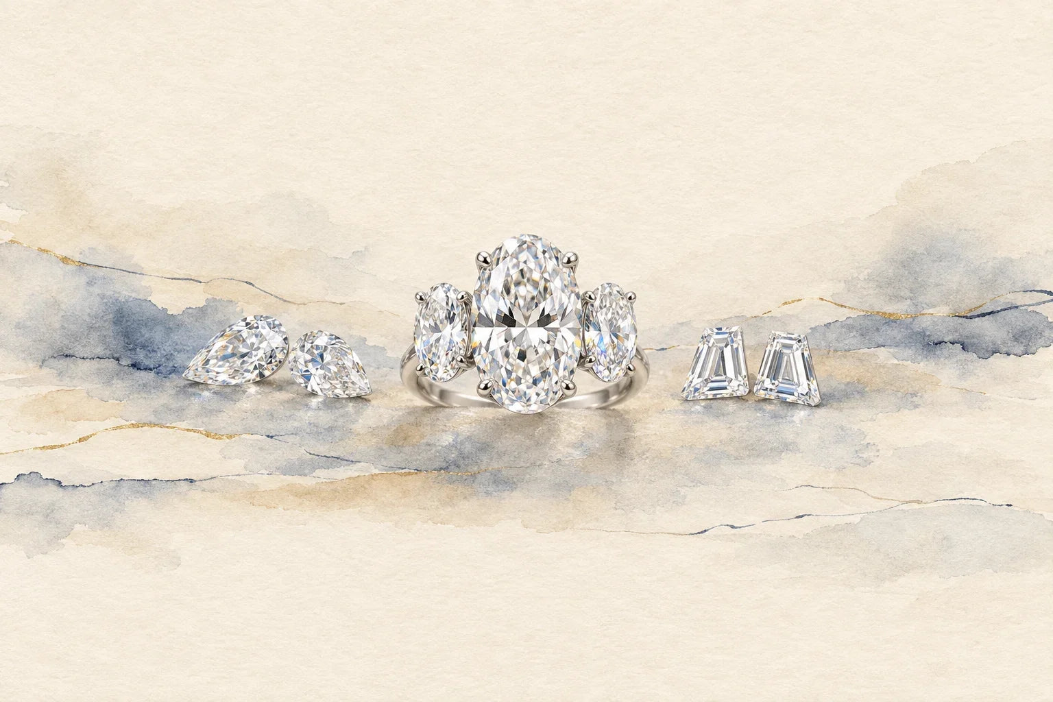 Oval Trio & Three-Stone Oval Engagement Rings