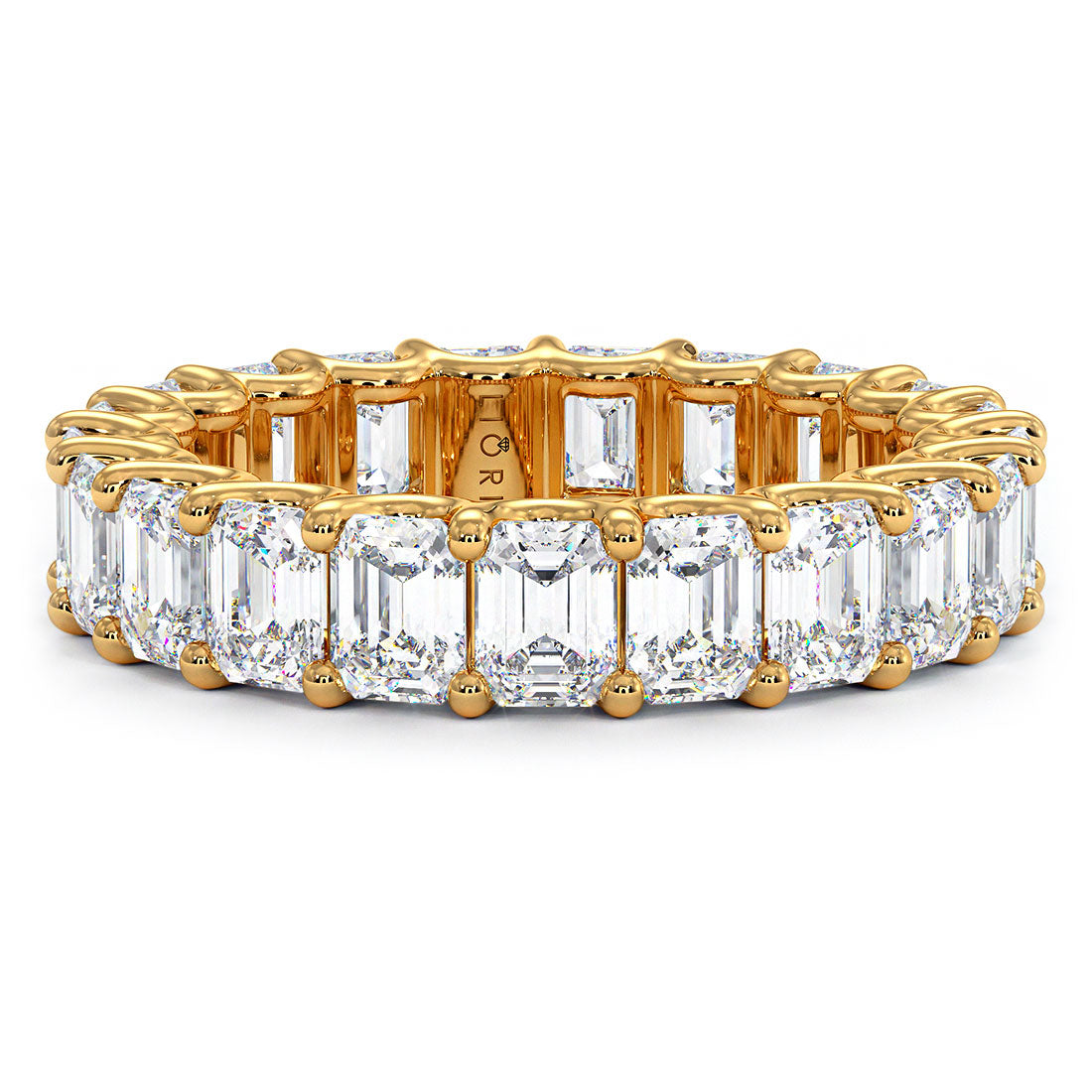 5.25ctw Emerald Cut Diamond Eternity Band Set In 14k Yellow Gold