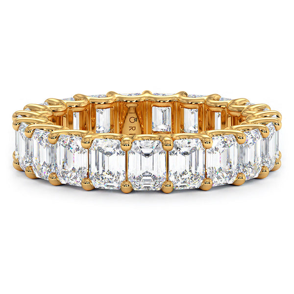 5.25ctw Emerald Cut Diamond Eternity Band Set In 14k Yellow Gold