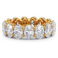 7.95ctw Oval Cut Diamond Eternity Band Set In 14k Yellow Gold