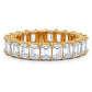 4.60ctw Emerald Cut Diamond Eternity Band Set In 14k Yellow Gold