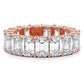 9.00ctw Emerald Cut Diamond Eternity Band Set In 14k Rose Gold