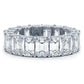 9.00ctw Emerald Cut Diamond Eternity Band Set In 14k White Gold