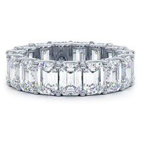 9.00ctw Emerald Cut Diamond Eternity Band Set In 14k White Gold