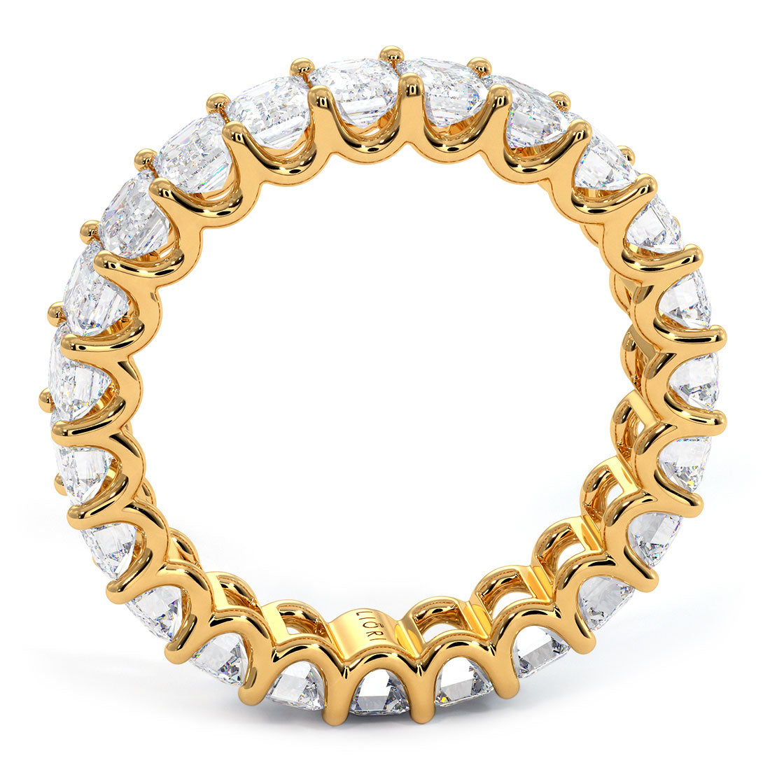 4.60ctw Emerald Cut Diamond Eternity Band Set In 14k Yellow Gold